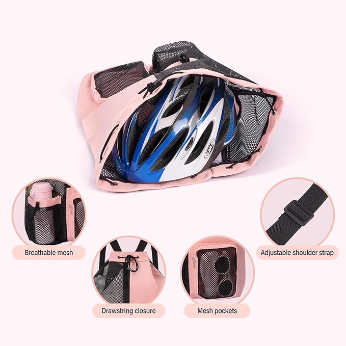 Wet & Dry Gym Swim Drawstring Mesh Bag with Wet Pocket - Image 3