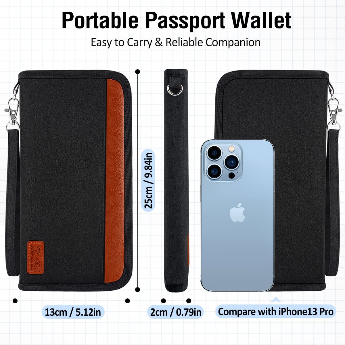 Family Passport Holder Travel Holiday Wallet Document Storage Organizer - Image 4